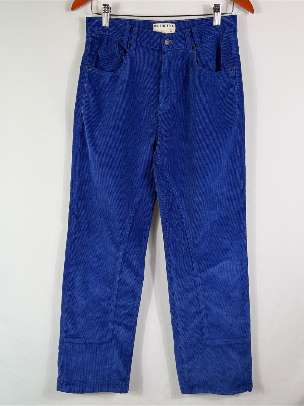 We The Free Risk Taker High Rise Cobalt Blue Corduroy Pants. Womens Size 27